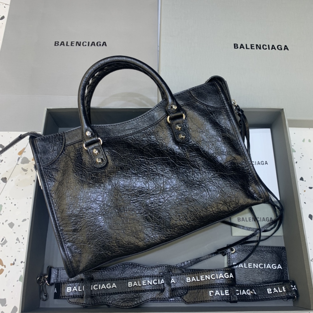 Balenciaga Classic City Small Handbag Shoulder Bag Black/Silver